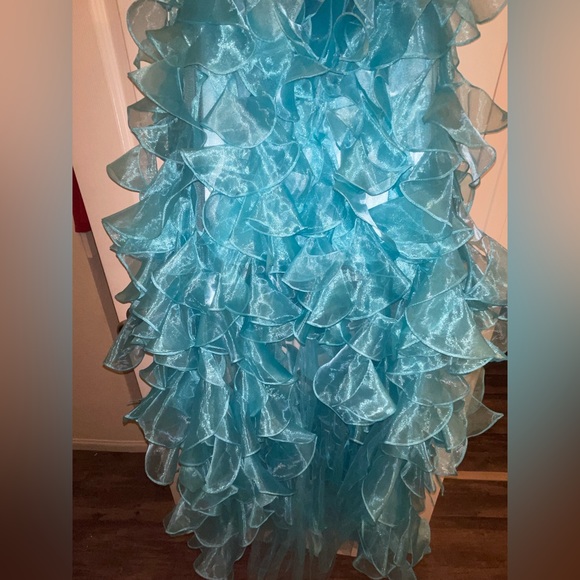 Sherri Hill jeweled dress blue - Picture 4 of 9